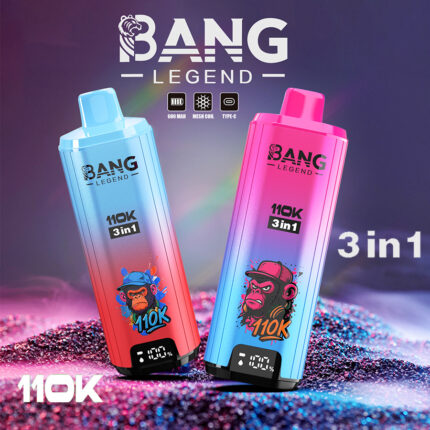 Bang Legend 110000 Puffs 3 w 1 Smaki – Jednorazowy E-Papieros Z Niezrównaną Wydajnością i Wszechstronnością Smaków!